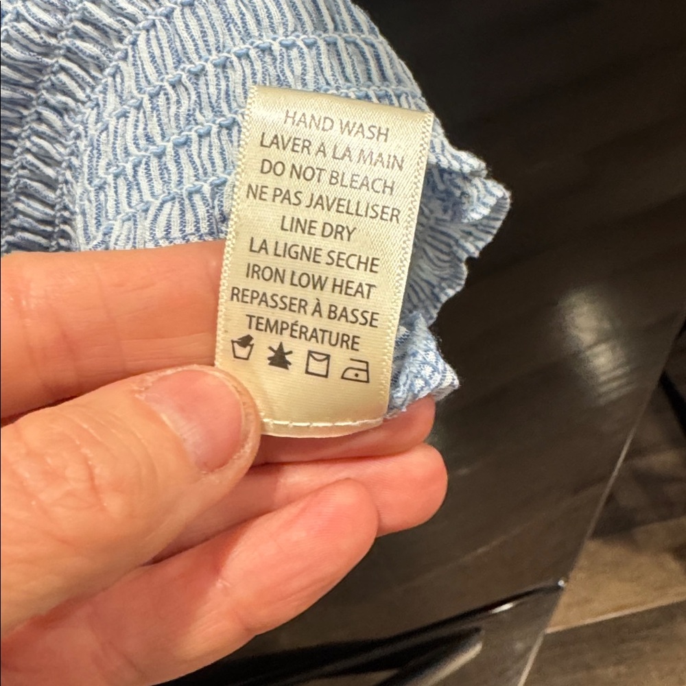 Max Studio Light Blue Ruffle Blouse - Picture 4 of 5